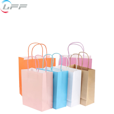Recyclable Custom Logos Print Gift Shopping Paper Bag With Brand Name