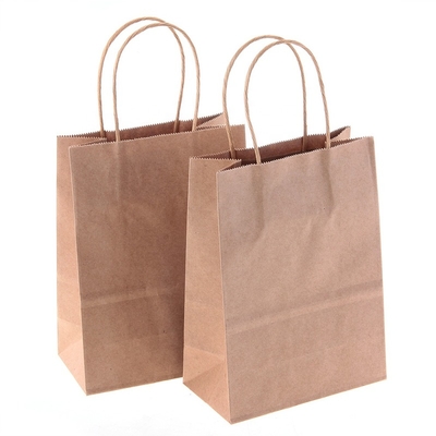 Recyclable Kraft Paper Food Coffee Take Away Bag Fashion Shopping Bag Multicolor Gift Packaging Bags