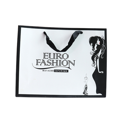 Biodegradable Custom Logo Print Wholesale Favor Grocery Boutique To Go White Brown Kraft Paper Gift Bag With Handle