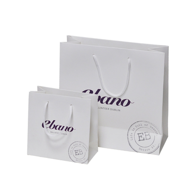 Recyclable Custom Design Reusable Jewelry Gift Handle Craft Printing Paper Bag Large Shopping Gift Bag With Ribbon