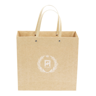 Recyclable Degradable Fast Delivery E-commerce Washable Kraft Paper Bags With Rope Handle
