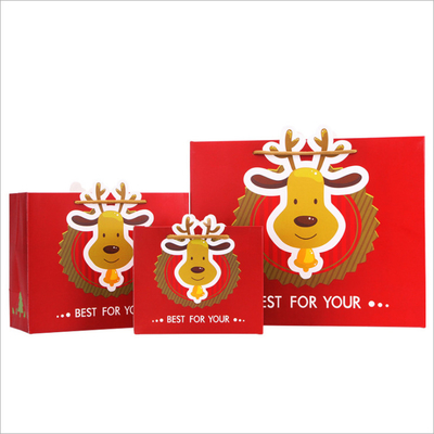 Recyclable Manufacturers Wholesale Custom Christmas Gift Bag Cartoon Gift Wrapping Paper Bag Gift Bag