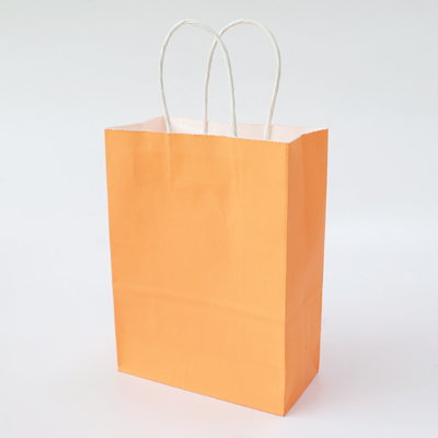 China Biodegradable Cheap Hand Cargo Length Handle Hot Food Kraft Paper Bag For Restaurant