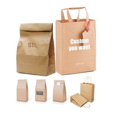 Recyclable Kraft Paper Making Machine With Your Own Logo Manufacturers Customized Packaging Brown Custom Gift Shopping Paper Bags