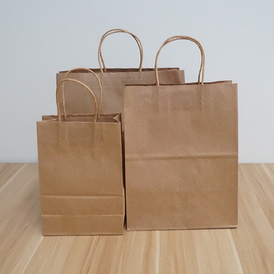 Reusable Paper Bag Packaging Different Size In Stock, Customized Logo And Bag Size Paper Bag
