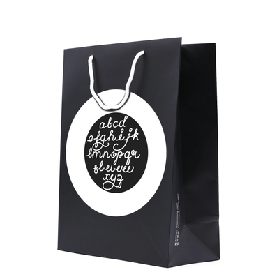 2022 Biodegradable Black Luxury Fashion Sneakers Clothing Paper Bag Premium Shopping Bag