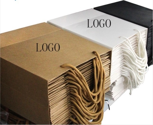 China handmade supplier customized factory custom paper packaging bags with logo paper bag logo