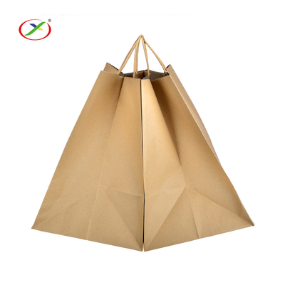 Brown Logo Recyclable Custom Eco-Friendly Take-Out Food Lunch Restaurant Logo Paper Bags Take-out Paper Bags For Food Packaging