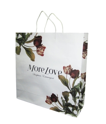 Recyclable Promotional Environmental Custom Reusable Paper Shopping Bags With Logo