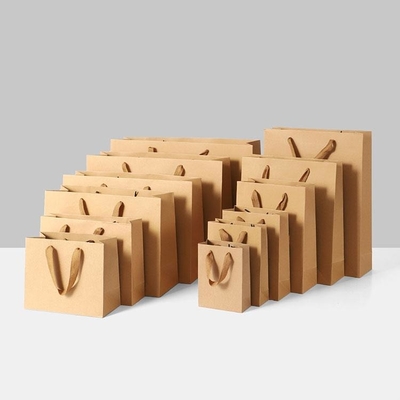 Custom Wholesale Handmade Logo High Quality Brown Gift Paper Bags